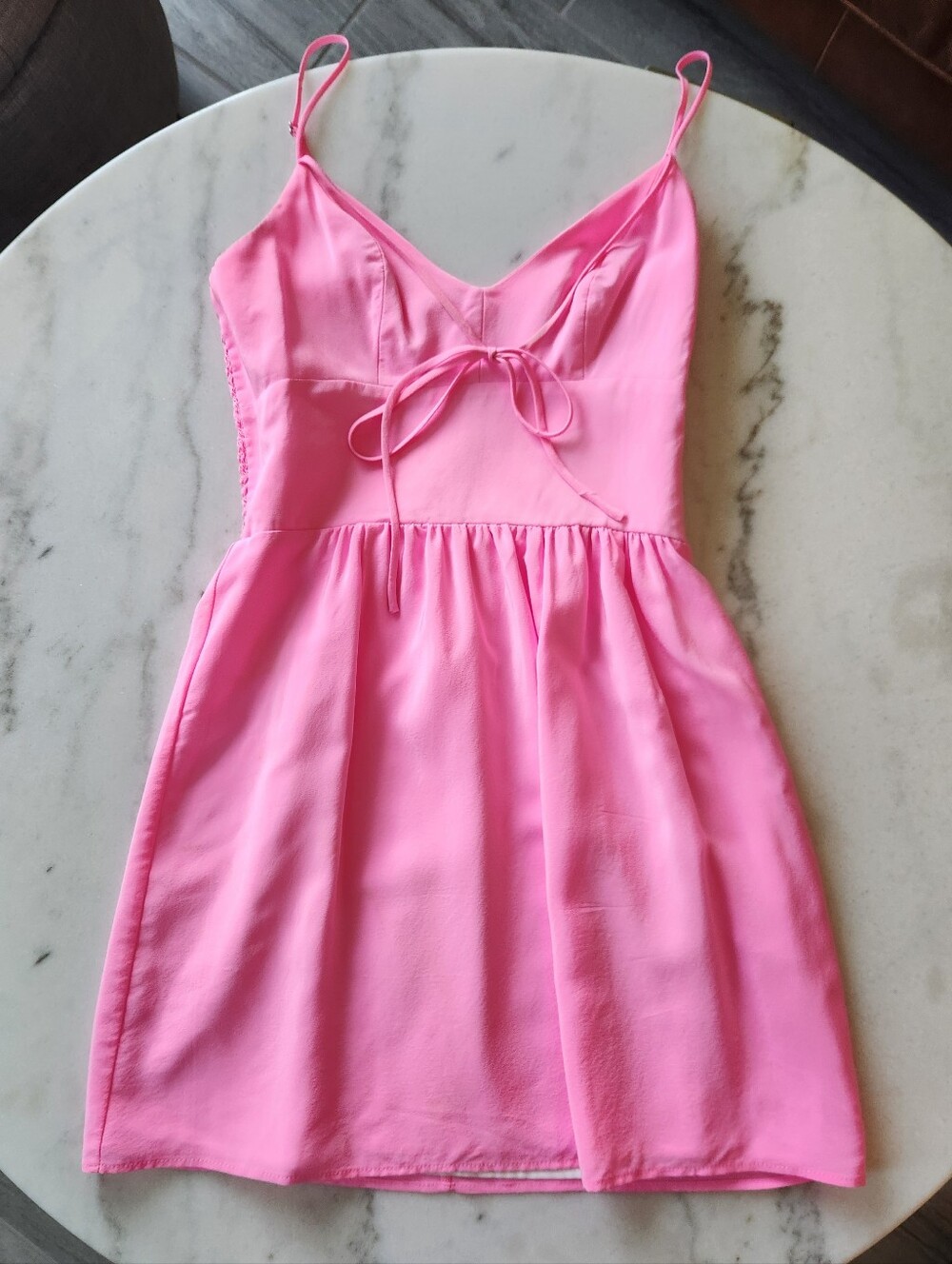 Amanda Uprichard Light bubblegum Pink Silk Mini Dress Size SMALL